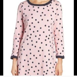 Kate Spade Light Pink Polka Dot Sleeping Gown Size 1